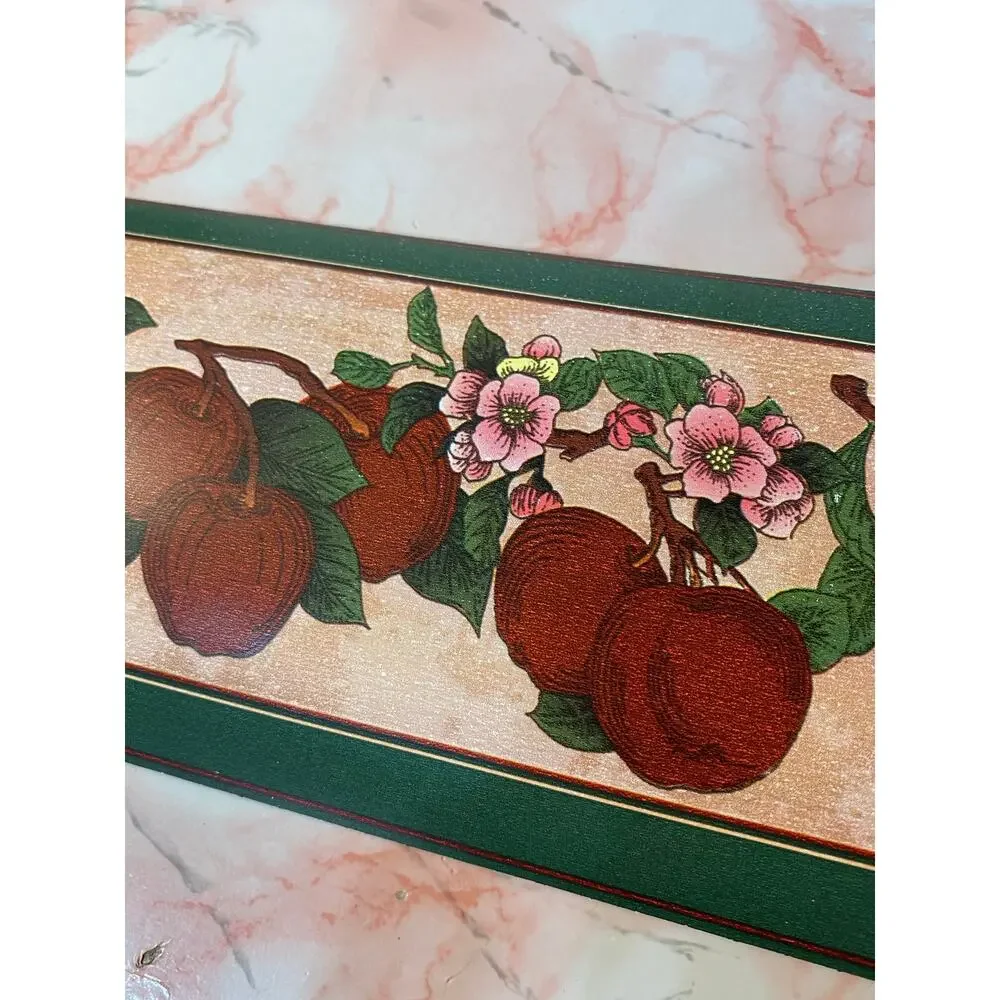 Vintage APPLE CRABAPPLE Blossom Wallpaper Border NOS 3.75